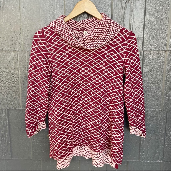 ANTHROPOLOGIE MOTH Cowl Neck Burgundy Alpaca Blend Sweater Size XS - Picture 6 of 11